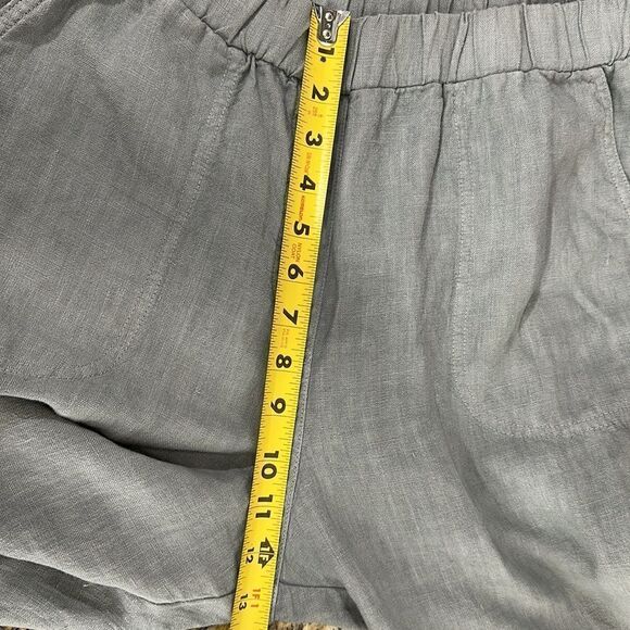 Sea Glass Lane Gray Linen Wide Leg Easy Long Pants Size M - Picture 12 of 12